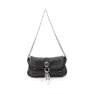 クロムハーツ(Chrome Hearts)のクロムハーツ CHROME HEARTS ラージ ダガー クロスボール ショルダーバッグ バッグ レザー メンズ ブラウン系 【中古】(ショルダーバッグ)