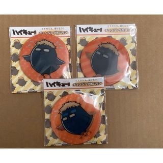 ハイキュー ヒナガラス チェンジング缶バッチ 月島蛍　3点
