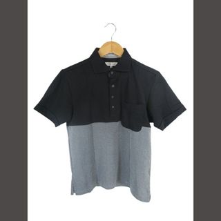 ザショップティーケー(THE SHOP TK)のザショップティーケー ポロシャツ 半袖 胸ポケット 無地 黒 白 サイズS(ポロシャツ)