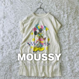マウジー(moussy)のMOUSSY ゆるだぼTシャツ カジュアル DISNEY ミッキープリント 半袖(Tシャツ(半袖/袖なし))