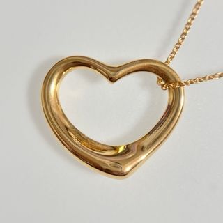 ティファニー(Tiffany & Co.)の美品✨ ティファニー K18YG オープンハートネックレス 22mm 18金(ネックレス)